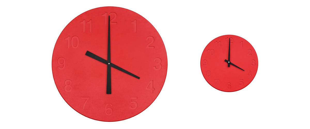 Chiaroscuro Clock Red
